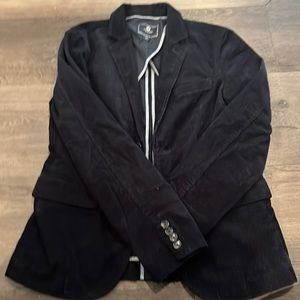 Crewcut navy corduroy jacket in great shape with flap, 3 outside pockets & 2 in!